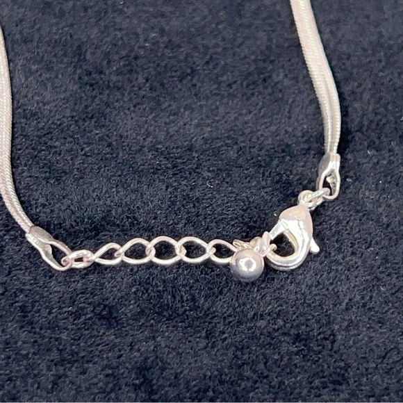 Silver Yellow Bracelet Fine Jewelry 7-8” Length Gemstone Herringbone Chain - Picture 5 of 6